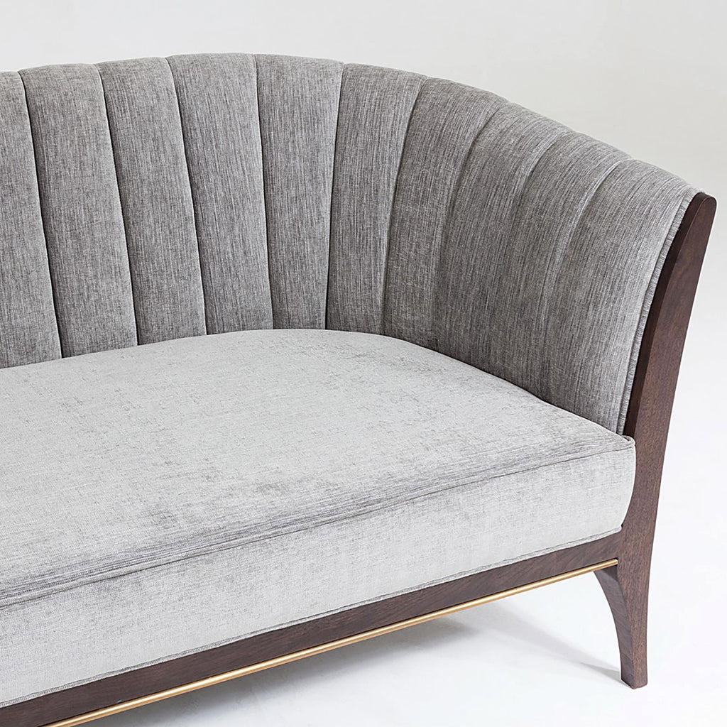Channel Back Sofa-Silver Smith (اريكة شانيل-فضية)