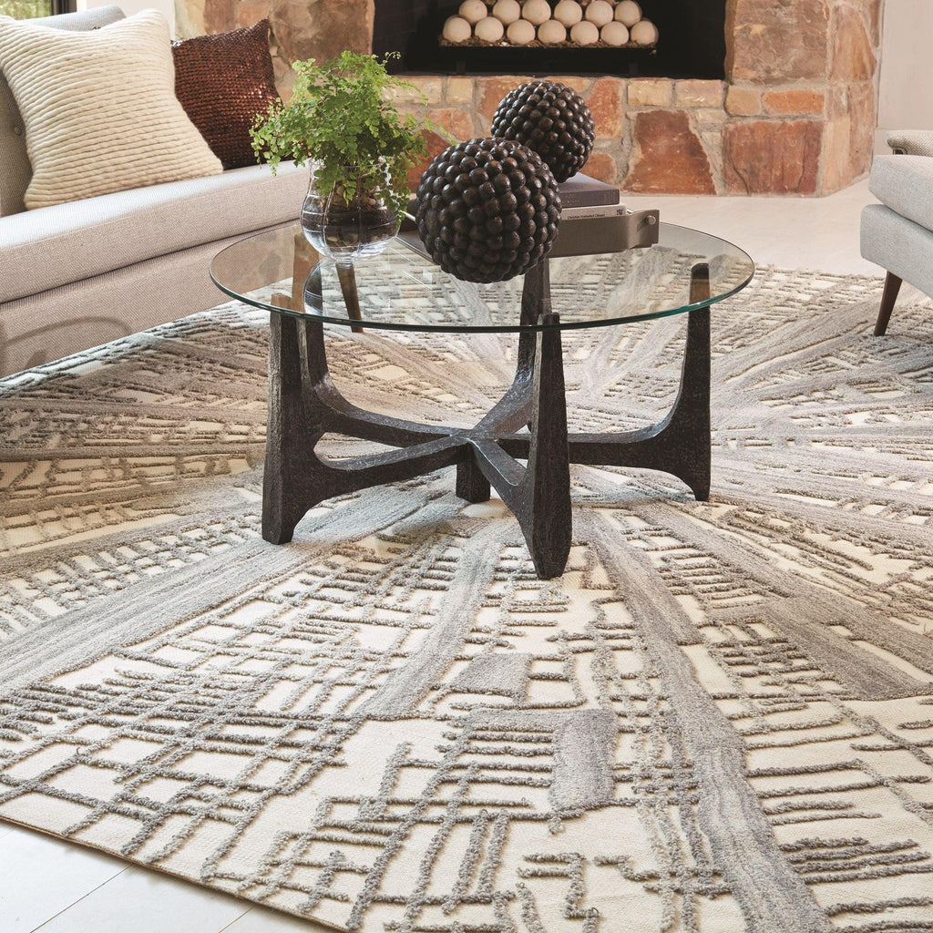 Vortex Rug-Ivory/Natural/Grey-5' x 8'(سجادة دوامة - عاجي / طبيعي / رمادي - 5 'x 8')