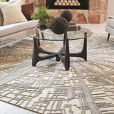 Vortex Rug-Ivory/Natural/Grey-5' x 8'(سجادة دوامة - عاجي / طبيعي / رمادي - 5 'x 8')