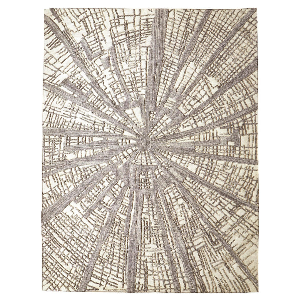 Vortex Rug-Ivory/Natural/Grey-5' x 8'(سجادة دوامة - عاجي / طبيعي / رمادي - 5 'x 8')