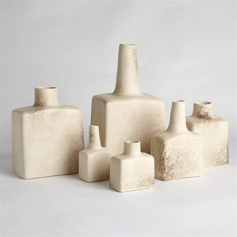 Tall Stack Bottle-Reactive Ivory- Large-مزهرية طويلة القامة - عاجية تفاعلية -