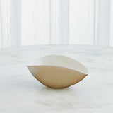 Pleated Bowl-Camel/Ivory- Small-وعاء منطوي عميق -ذهبي - صغير