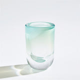 Bubble Cylinder Vase-Wintergreen- Small-مزهرية أسطوانية فقاعية