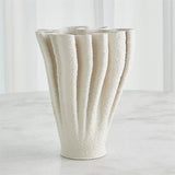 Ripple Printed Vase-Matte White-Tall-مزهرية تموج-أبيض مطفي- طويله