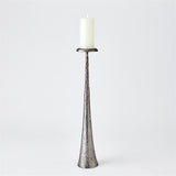 Beacon Candle Holder-Gunmetal- Large-حامل شموع منارة - فضي - كبير