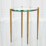 Petite Oval Accent Table-Antique Gold-طاولة خدمة - ذهبي