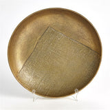 Linen Round Tray-Brass- Large-صينية مستديرة - نحاس - صغير
