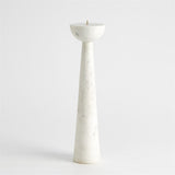 Round Top Candle Stand-White- Large-حامل شموع دائري - أبيض - كبير