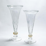 Trumpet Vase-Clear- Small-مزهرية بوق شفاف - صغير