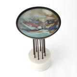 Abstract Art Occasional Table-Antique Brass-طاولة - فنية تجريدية من النحاس العتيق