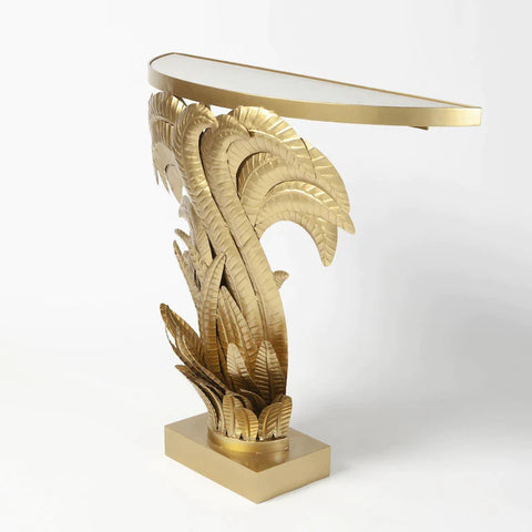 Acanthus Console-Brass
