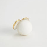 Alabaster Teardrop Double Box-Swivel-White