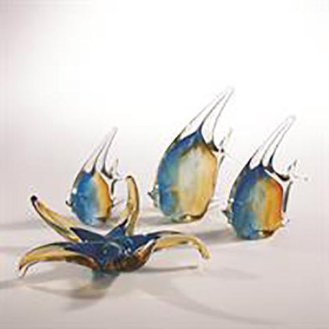 Angelfish-Blue/Amber-Large(سمكة أزرق كهرماني - كبير)