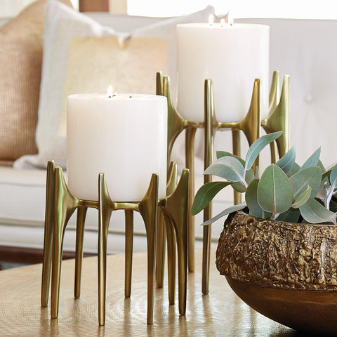 Aquilo Pillar Holder-Antique Brass-Medium(1)