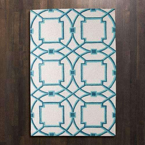 Arabesque Rug-Aqua-5' x 8'