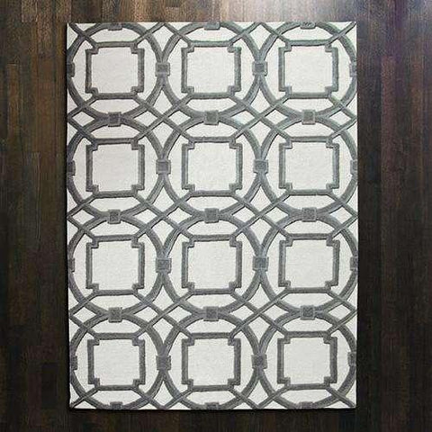 Arabesque Rug-Grey/Ivory-6' x 9'