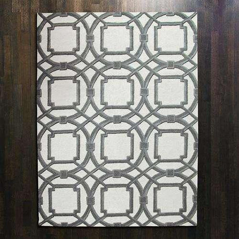 Buy Arabesque Rug-Grey/Ivory-9' x 12' Online at best prices in Riyadh