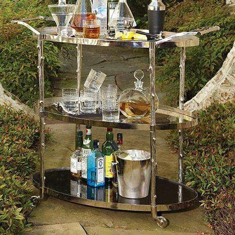Buy Arbor Bar Cart-Nickel Online at best prices in Riyadh