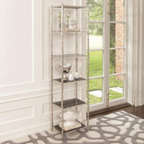 Arbor Etagere-Nickel/Black Granite(رفوف من النيكل بأسطح من الغرانيت الأسود)