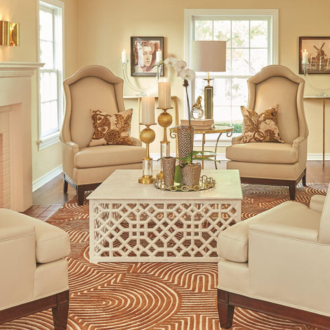 Arches Rug-Rust/Ivory-9' x 12'( سجادة الاقواس- بني/ العاج -9 '× 12')