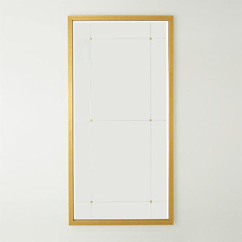 Beaumont Floor Mirror-Gold Leaf