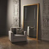 Beaumont Floor Mirror-Gold Leaf