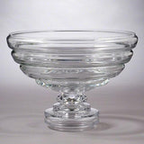 Belted Footed Fruit Bowl(طبق فواكه زجاجي شكل حلقات  بقاعدة مرتفعة)