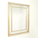 Bevel on Bevel Mirror-Gold Leaf