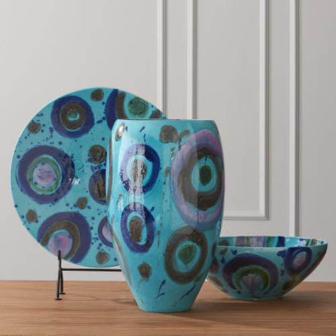 Blue Spots Vase(مزهرية زرقاء مبقعة)