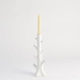 Bois Candle Holder-Matte White-Medium(حامل شموع  - ابيض مطفي - وسط)