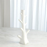 Bois Candle Holder-Matte White-Medium(حامل شموع  - ابيض مطفي - وسط)