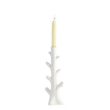 Bois Candle Holder-Matte White-Medium(حامل شموع  - ابيض مطفي - وسط)