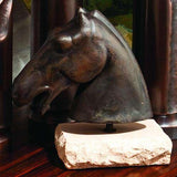 Cast Iron Horse Head Sculpture