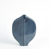 Center Ridge Vase-Blue-Medium( مزهرية - أزرق)