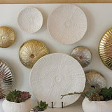 Ceramic Urchin Platter-Matte White-Medium (طبق من السيراميك - مزخرف - أبيض متوسط)