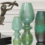 Chalice Vase-Green-Small(مزهرية كأس خضراء صغيرة  )