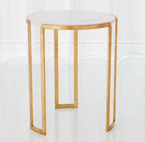 Channel Accent Table-Gold Leaf(طاولة تشانل أكسنت- لون ورق الذهب)