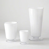 Clean Line Vase-Large(مزهرية بيضاء بخط شفاف - كبيرة)