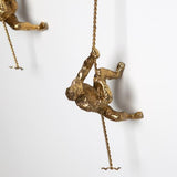 Climbing Man-Wall Mounted-Thai Gold Leaf sculpture(جدارية الرجل المتسلق باللون الذهبي)