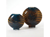 Cobalt Gold Swirl Vase-Small(مزهرية الدوامة - بلوني الذهب والكوبالت - صغيرة)