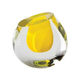 Color Drop Vase-Lemon(مزهرية قطرة  الماء - زجاجية بلون أصفر)