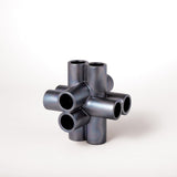 Cube Tube Sculpture-Black Luster-Medium(نحت على شكل مكعب - أسود لامع - وسط)