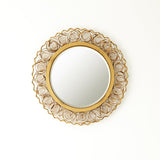 Curly Mirror-Antique Gold-Small
