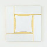 Diamond Shape Mirror-Gold Leaf