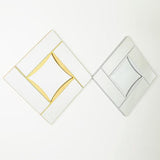 Diamond Shape Mirror-Gold Leaf