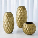 Dimple Vase-Gold-Large(مزهرية - ذهبي - كبير)