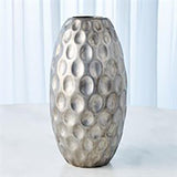 Dimple Vase-Silver-Large(مزهرية - ذهبي - صغير)