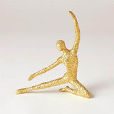 Figural Male Dancer-Outstretched Single Leg-Textured Gold(مجسم راقص ذهبي)