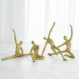 Figural Male Dancer-Sitting-Textured Gold(مجسم جالس ذهبي)
