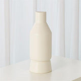 Flat Back Vase-Matte White-Medium